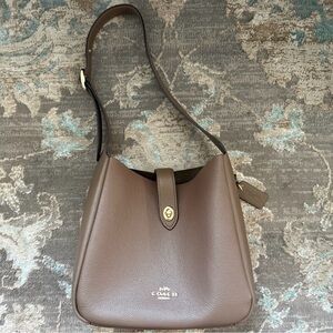 COACH Hadley Convertible Shoulder/Crossbody in Dark Stone with Gold Hardware